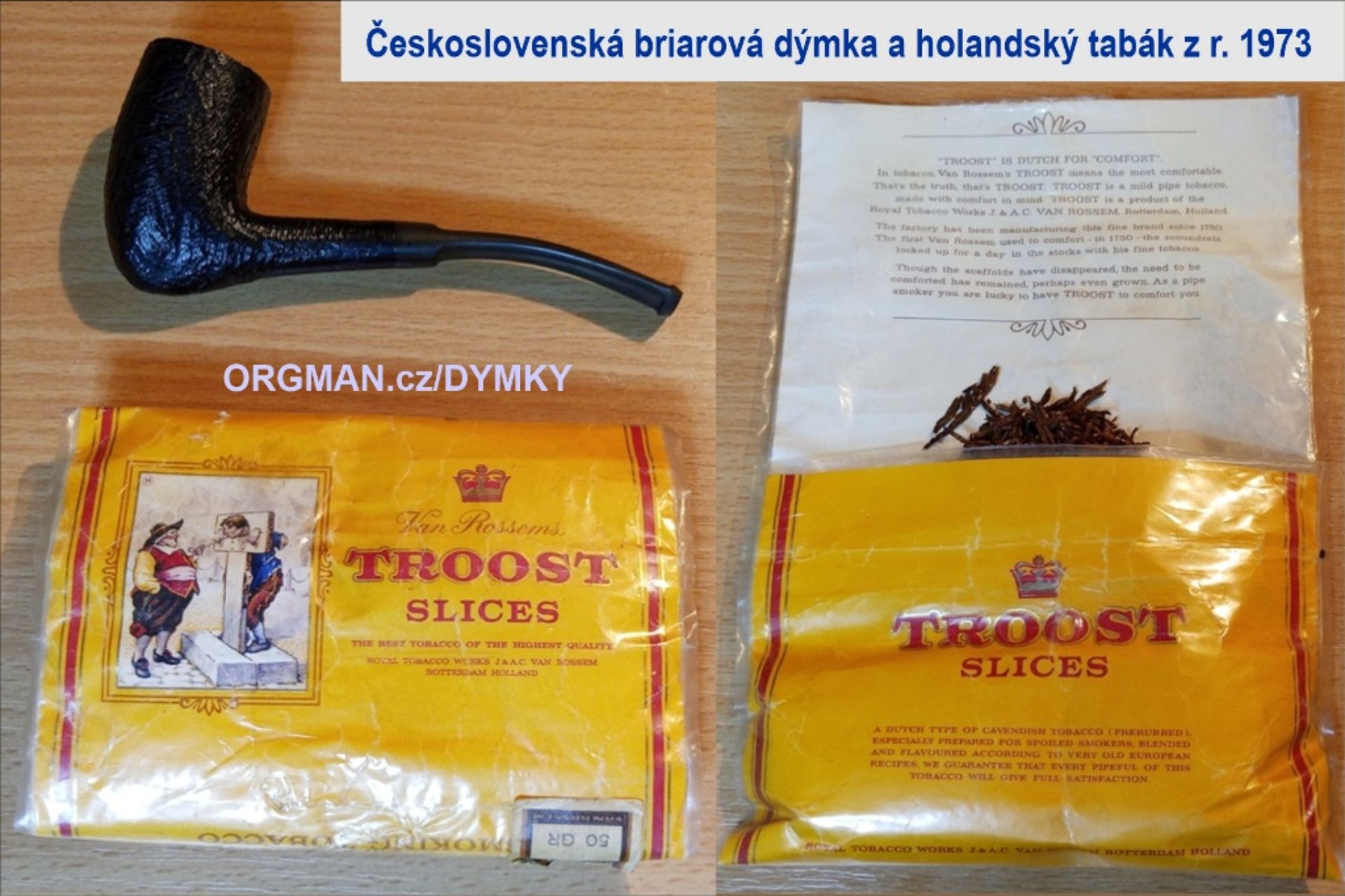 Retro ✅ tabák TROOST SLICES z roku 1973