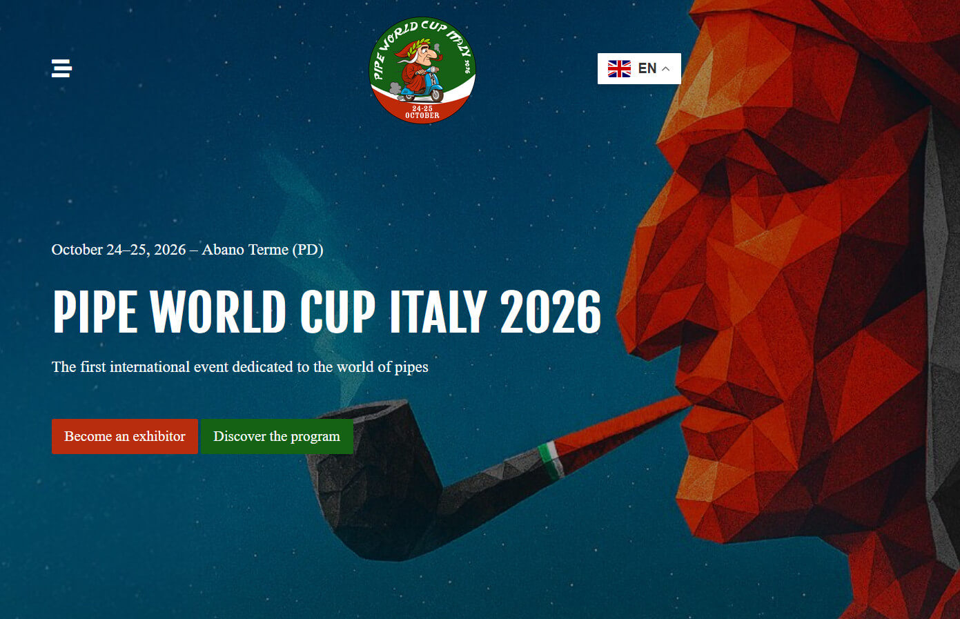 Pipe World Cup Italy 2026 - Mistrovství světa v pomalém kouření dýmky v Itálii