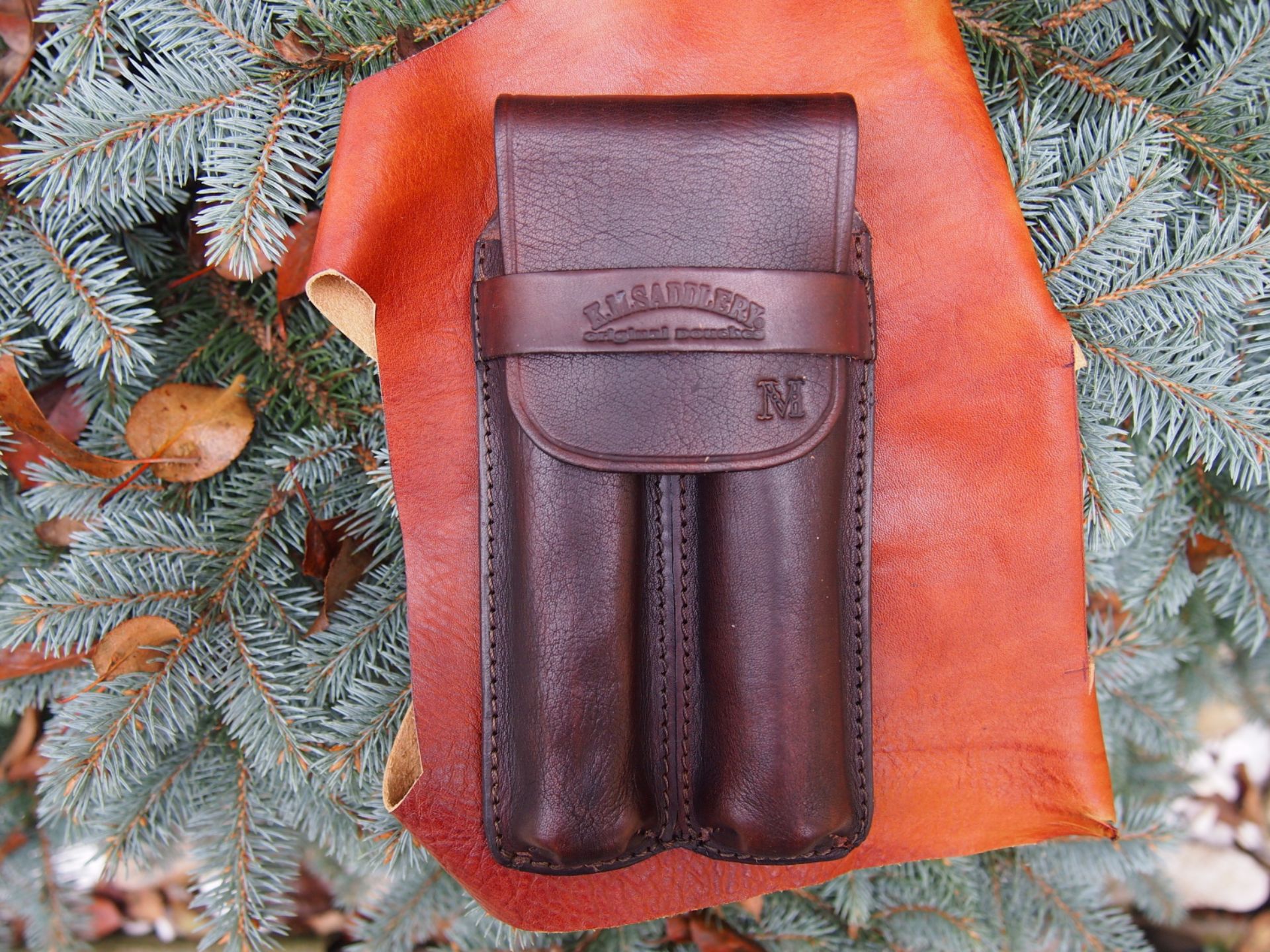 Kožené puzdro na 2 cigary